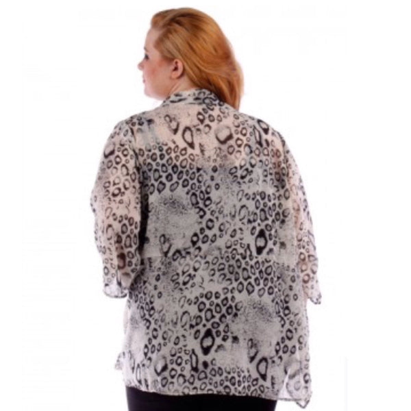 Ivory Cheetach Plus Size Cardigans - FantasticFit Boutique