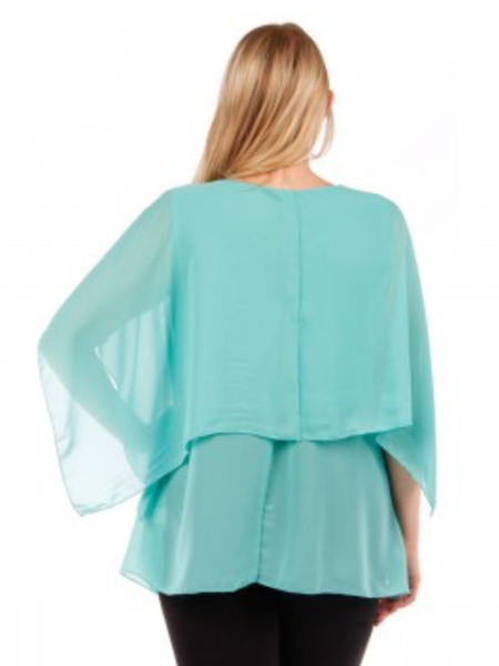 Women's Plus Size Layered Chiffon Top - FantasticFit Boutique